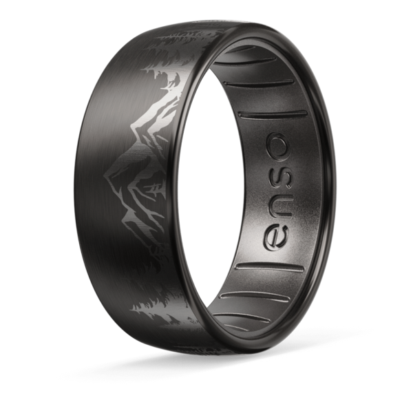 Enso Rings - Peak Metal Hybrid Ring - Black Zirconium & Platinum ...