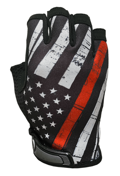 Industrious Handwear American Patriots Buy Their Unlined Half Finger Red Line Us Flag Multi Use Gloves On Patriotx