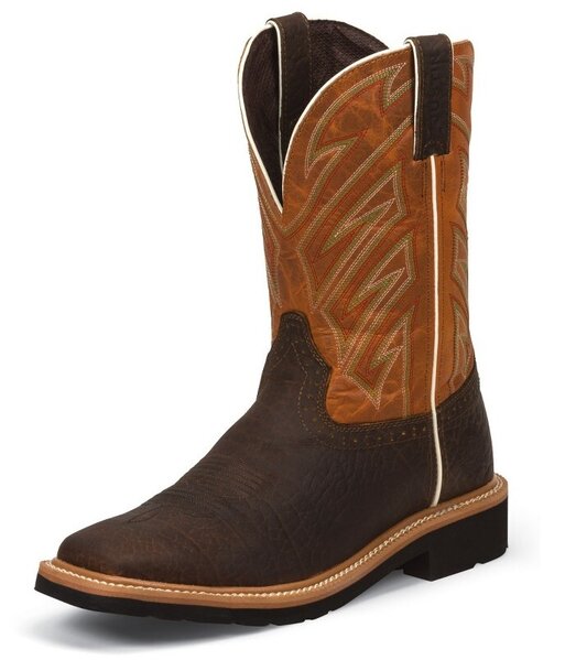 black justin work boots