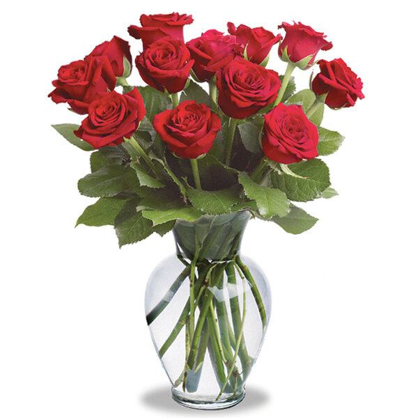 Philips Flowers Dozen Roses Vase Military Discount GovX