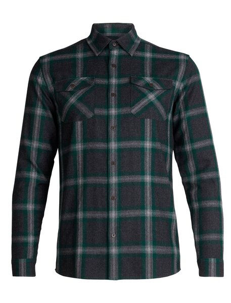 icebreaker mens lodge ls flannel shirt