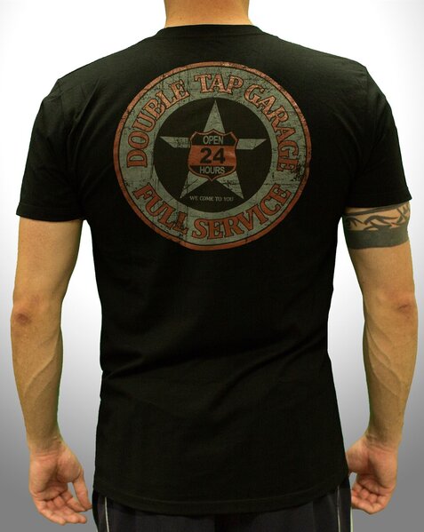 American Spartan - Double Tap Garage T-Shirt Gov't & Military Discount ...