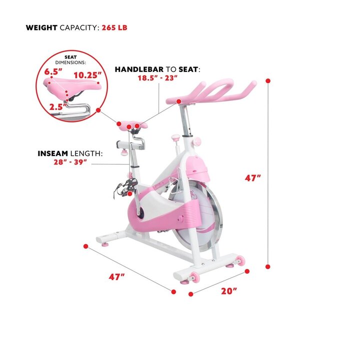 pink exercise bike