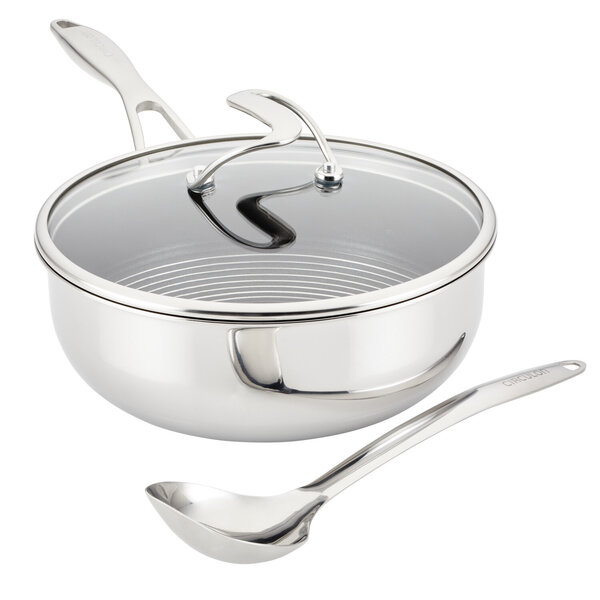 Circulon Next Generation Stainless Steel 7.5qt Covered Stockpot