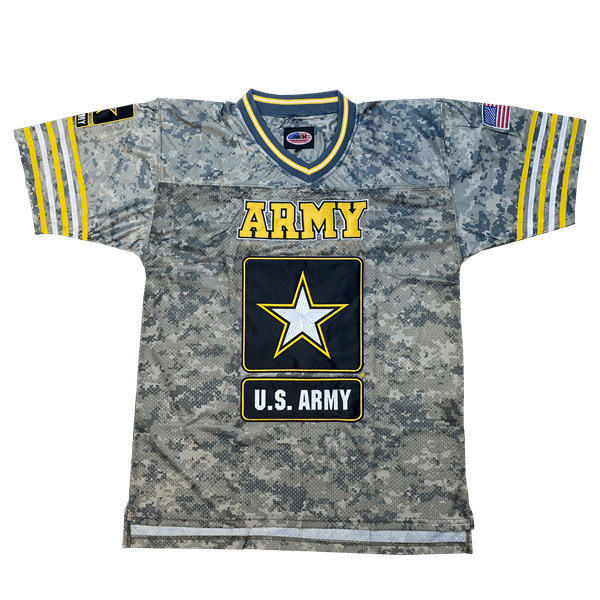JWM Wholesale US Army Digital Camo Embroidered Football Jersey