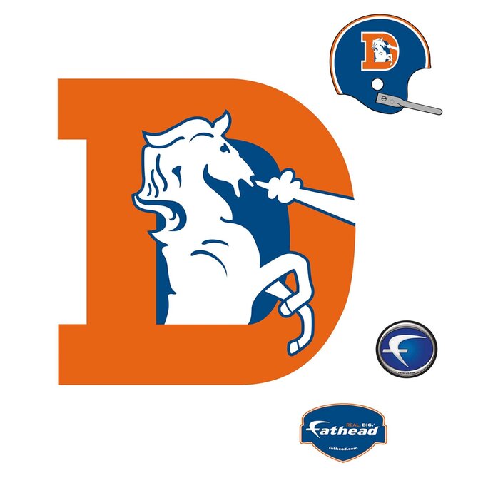 Fathead - Denver Broncos: Classic - Officially Licensed NFL Removable Wall  Adhesive Decal - Military & First Responder Discounts