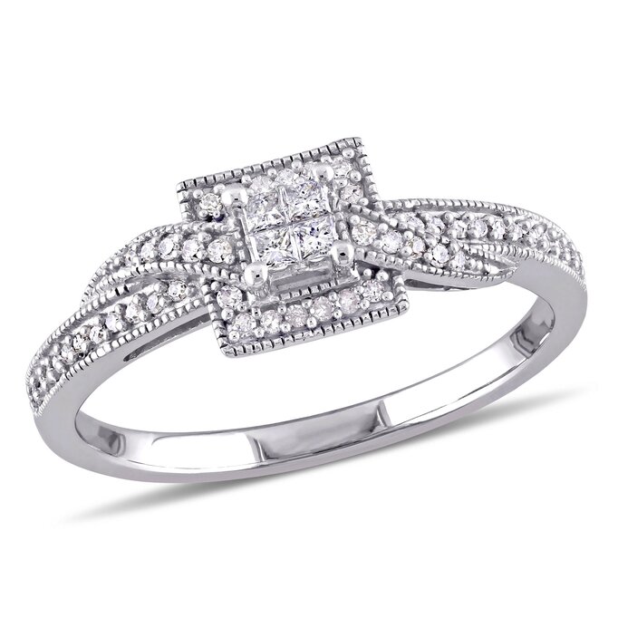 10k White Gold Gp Round Cut Diamond Double Heart Women/'s Engagement Ring 5 6 7 8