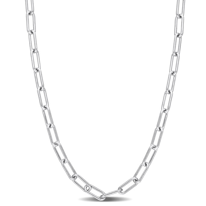 18 Polished Paperclip Chain, 2.5mm