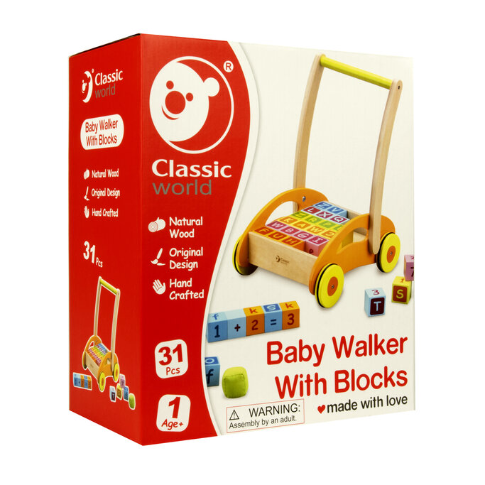 walker with blocks