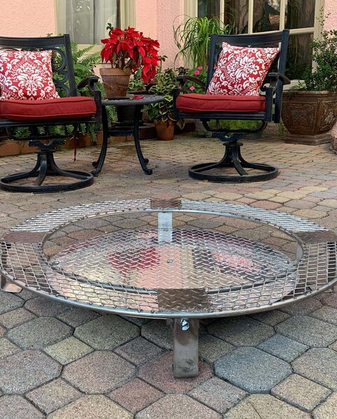 Amistad Grill Co. - STAINLESS STEEL/ALUMINUM Fire Pit Base with Foot ...