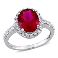 Allegro - 3 1/2 CT TGW Created Ruby, White Topaz and Diamond