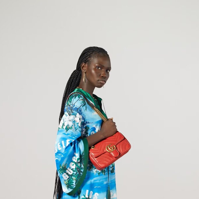 Gucci GG Marmont Mini Metelasse Shoulder Bag