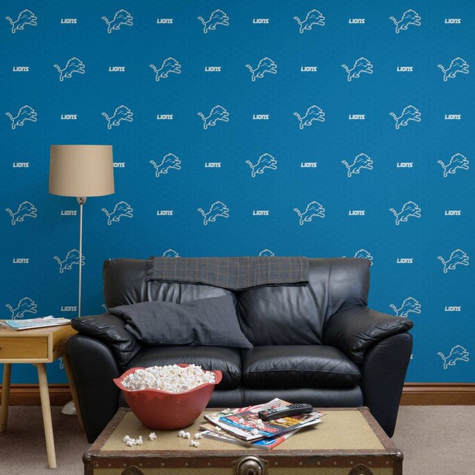 Fathead - Detroit Lions: Blue Hexagon Pattern - Officially