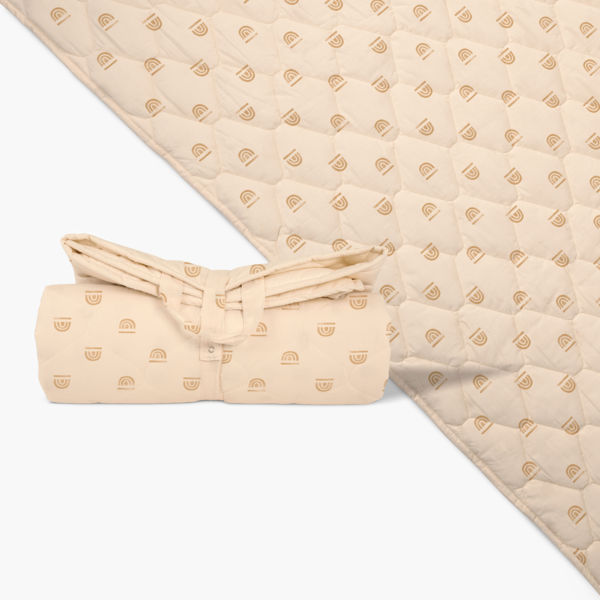 Toki Mats Rainbow Stamp in Cream Picnic Blanket Military & First