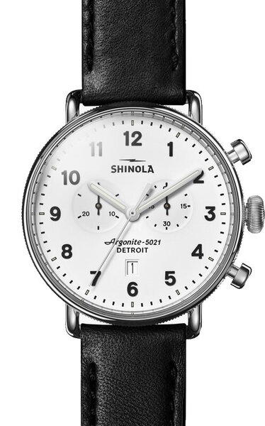 shinola men's canfield's black dial watch