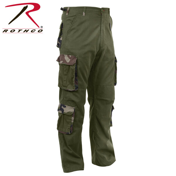 Rothco - Men's Vintage Accent Paratrooper Pants - Military & Gov't ...