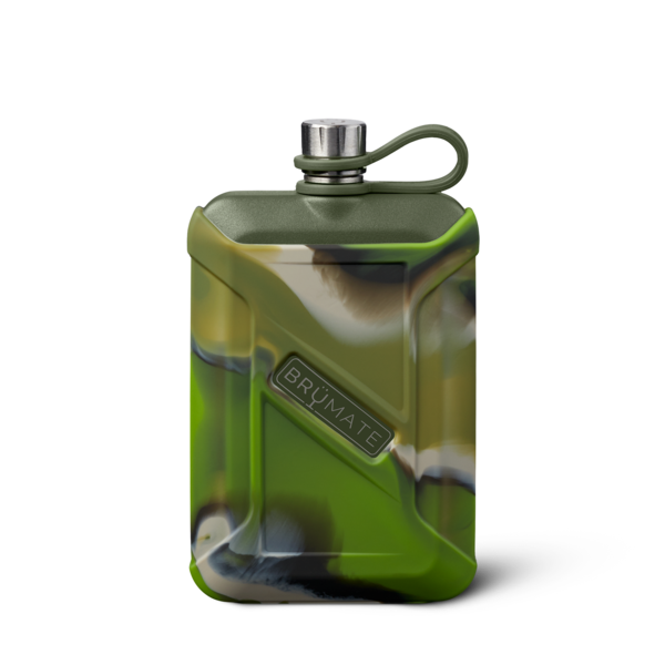 BruMate Liquor Canteen Camo Swirl 8oz Military & First