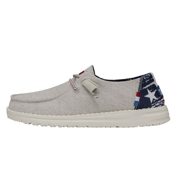 HEYDUDE shoes Wendy Texas Canvas Off White Military & First