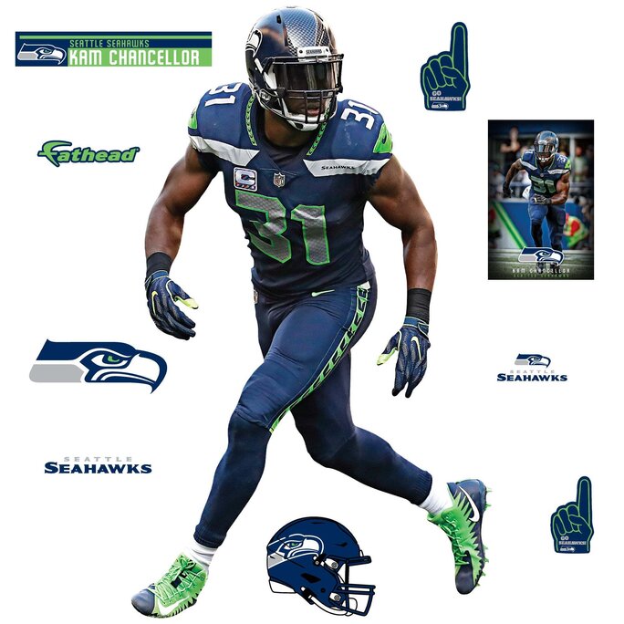 Seattle Seahawks: Kam Chancellor 2023 Legend - Officially Licensed NFL  Removable Adhesive Decal