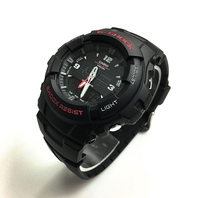 reloj deportivo hombre Casio G-Shock G100-1B 200m WR LED Hora Dual