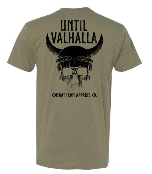 Combat Iron Apparel - Men's “Until Valhalla” V2 T-Shirt - Military ...
