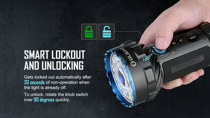 Olight - Marauder 2 14000 Lumen Long Throw Rechargeable Flashlight