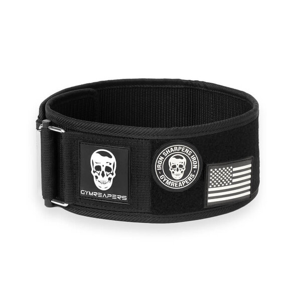 GYMREAPERS - Quick Locking Weightlifting Belt (with Patches) - Military ...