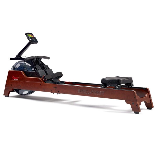 Sunny Health and Fitness - Vertical Hydro Wooden Water Rowing Machine ...