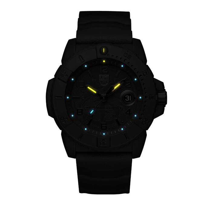 Luminox - Men's 45mm Black Out - 3600 NSF Series Watch - Military