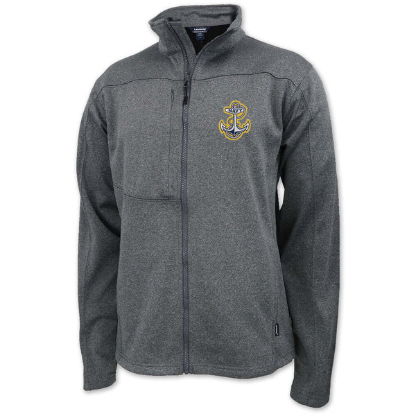 Navy Gear Navy Anchor Men's Flash Performance Knit Jacket (Dark Ash) Military & First