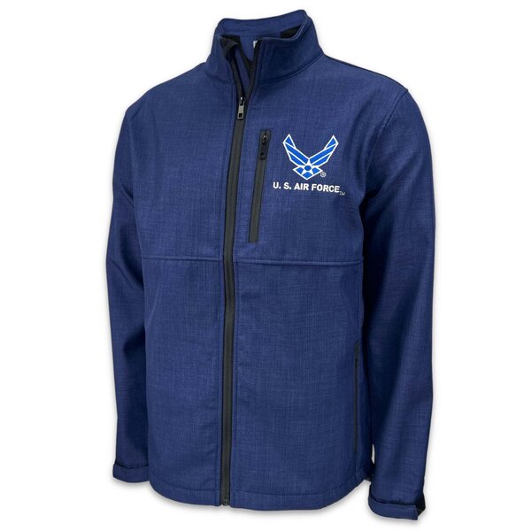 Air Force Gear - Air Force Wings Adult Softshell Jacket (Navy ...