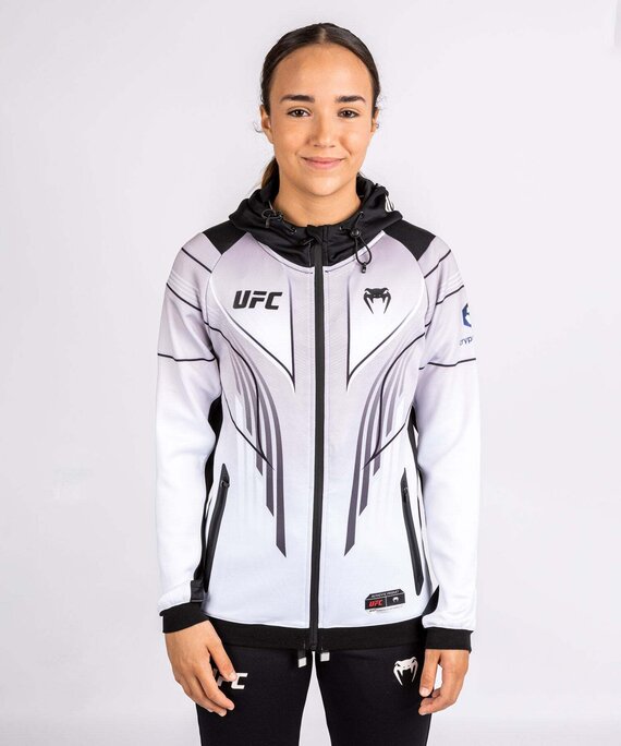 Venum UFC Venum Personalized Authentic Fight Night 2.0 Women s Walkout Hoodie White Military First Responder Discounts GOVX