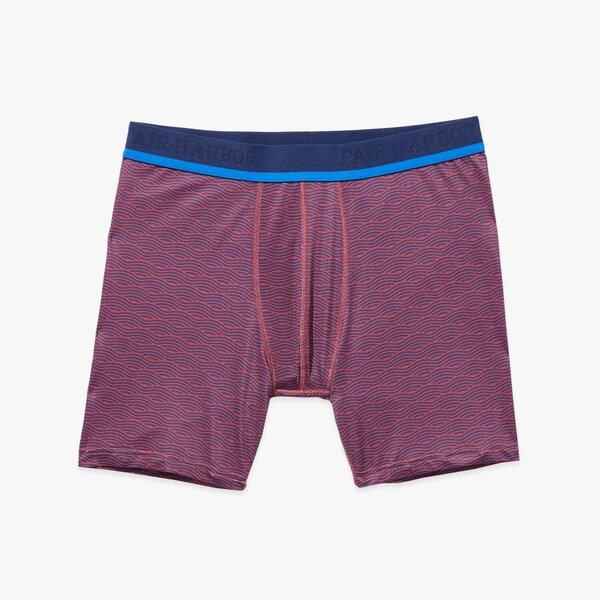 Fair Harbor The BreezeKnit Boxer Brief Red Waves Military & First