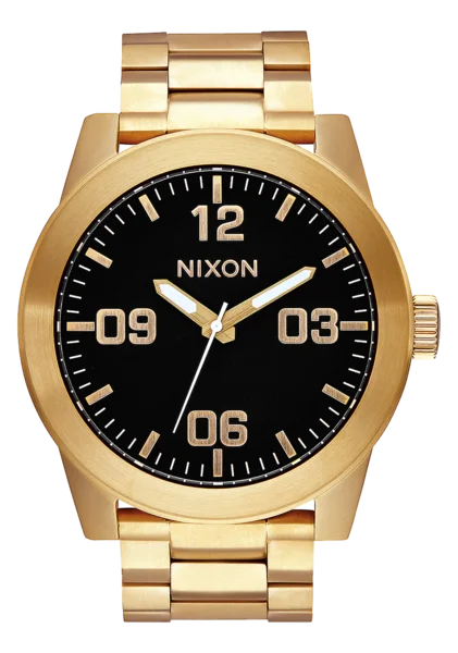 Nixon - Corporal Stainless Steel Watch - All Gold / Black - Military