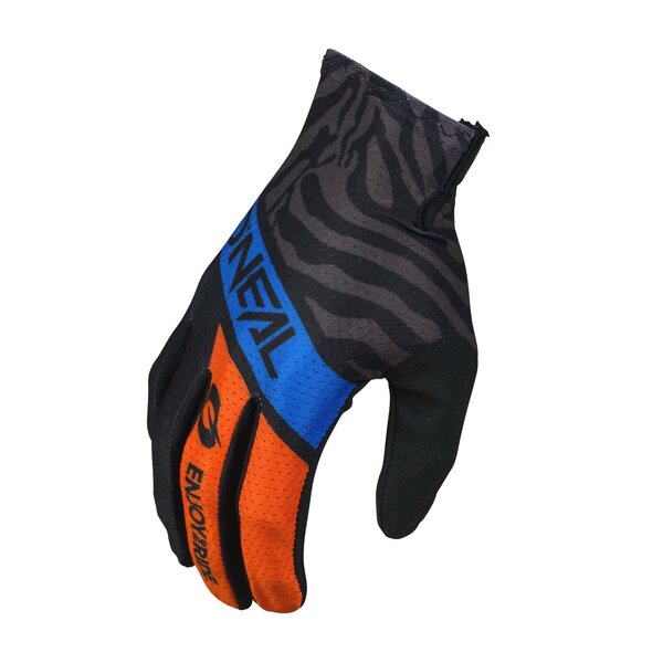 Guanti O'Neal Jump MX DH Shocker, Nero/bianco, Taglia 8, Con Grip In Silicone E Palmo In Ecopelle
