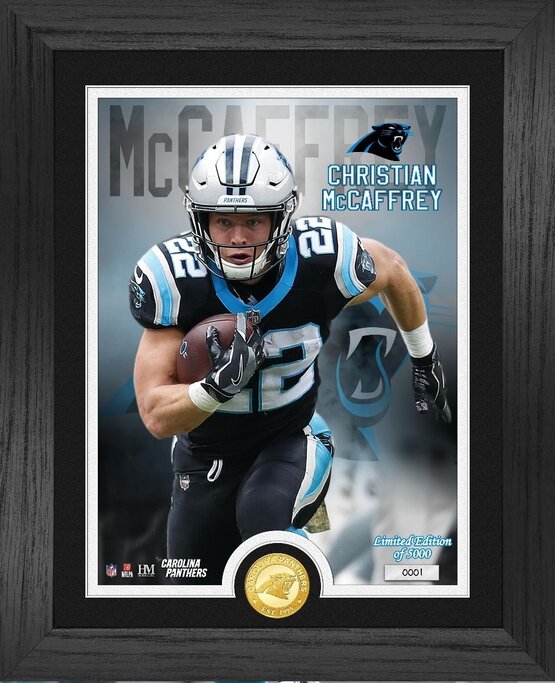 Highland Mint Christian McCaffrey Carolina Panthers 13'' x 13