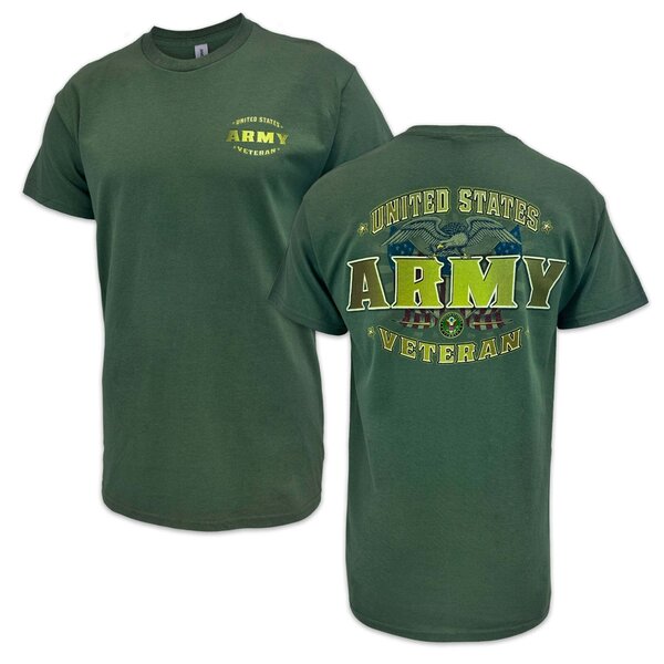 Army Gear United States Army Veteran Perched Eagle TShirt (OD Green