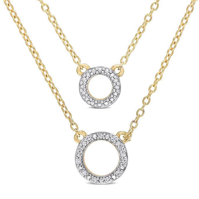 Diamond accent necklace hot sale in sterling silver