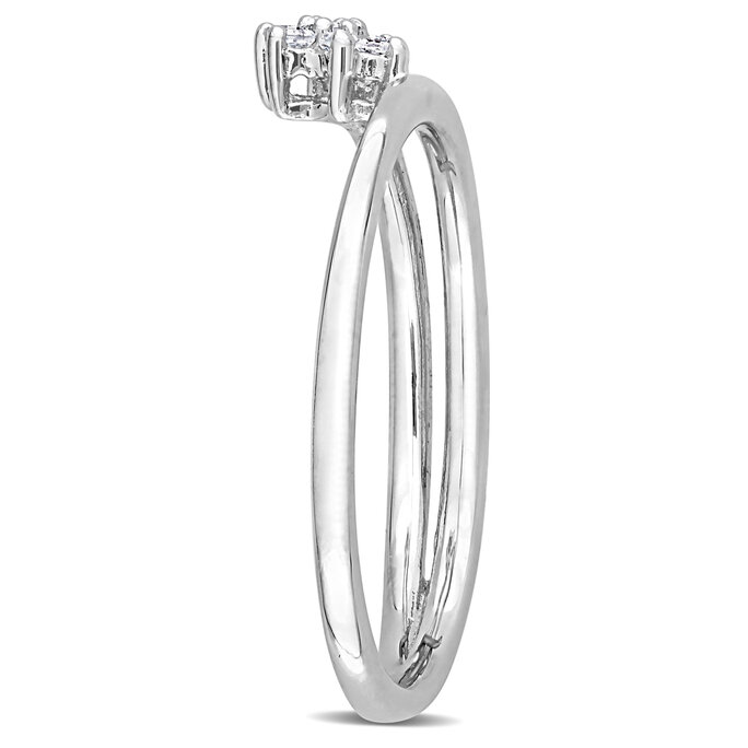 Promise Ring Diamond Accent Sterling Silver