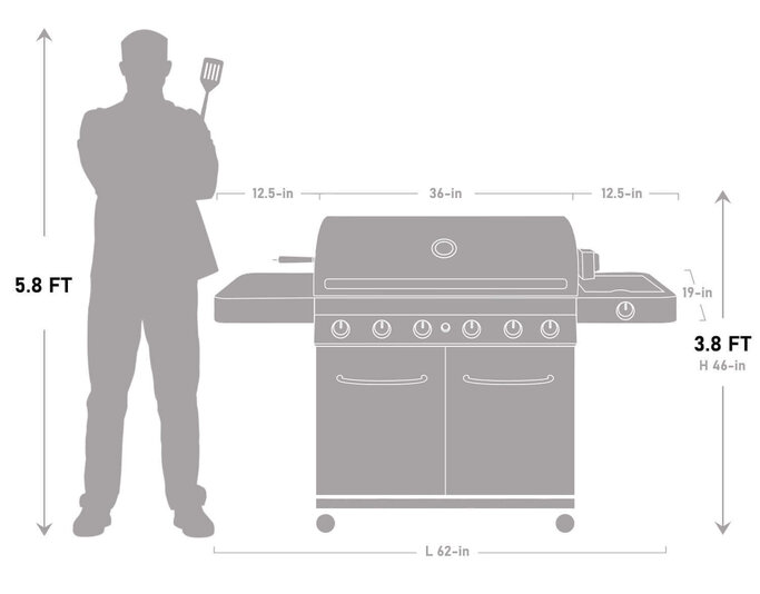 Monument Grills 77352 Full Stainless Propane Gas Grill Military First Responder Discounts GOVX