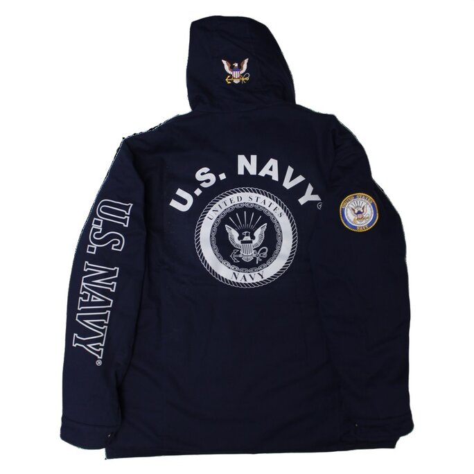 JWM Wholesale - Men's U.S. Navy Hooded Canvas Jacket - Military