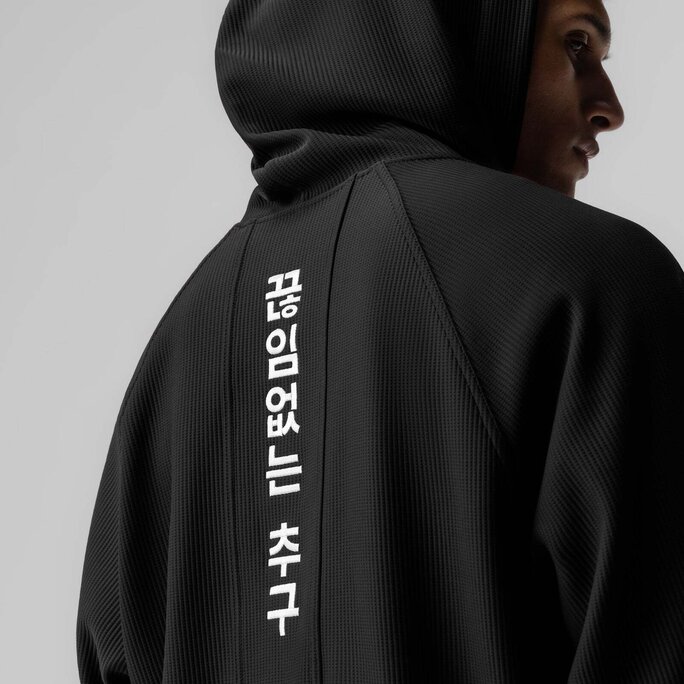 ASRV - 1019. Deltapeak® Oversized Hoodie - Black - Military