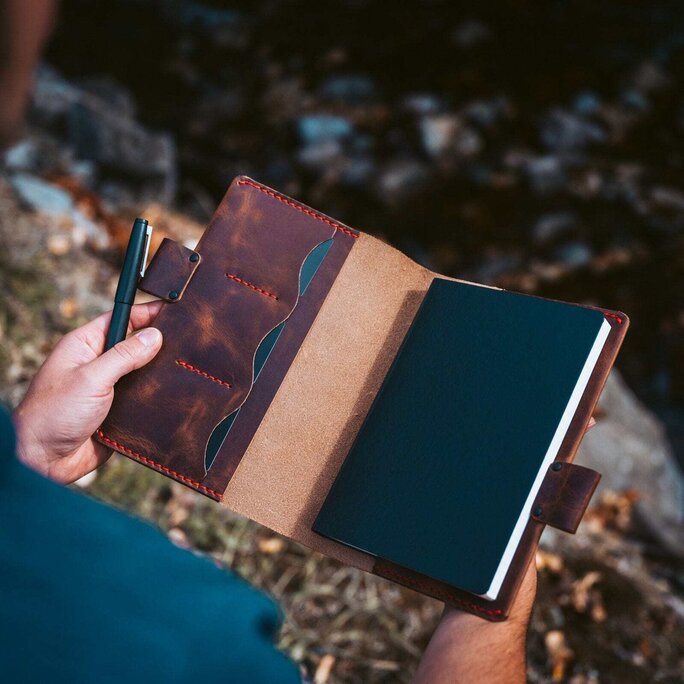 Popov Leather® - Leather Leuchtturm1917 A5 Notebook Cover