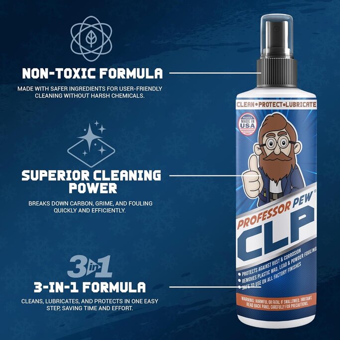 Professor Pew Advanced Military-Grade Gun Rust Remover – CLP Degreaser & Lubricant